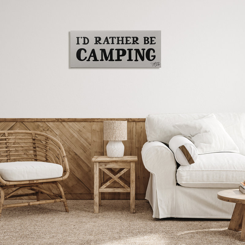 «Rather Be Camping» par Stephanie Dicks, H 13 po x l 30 po