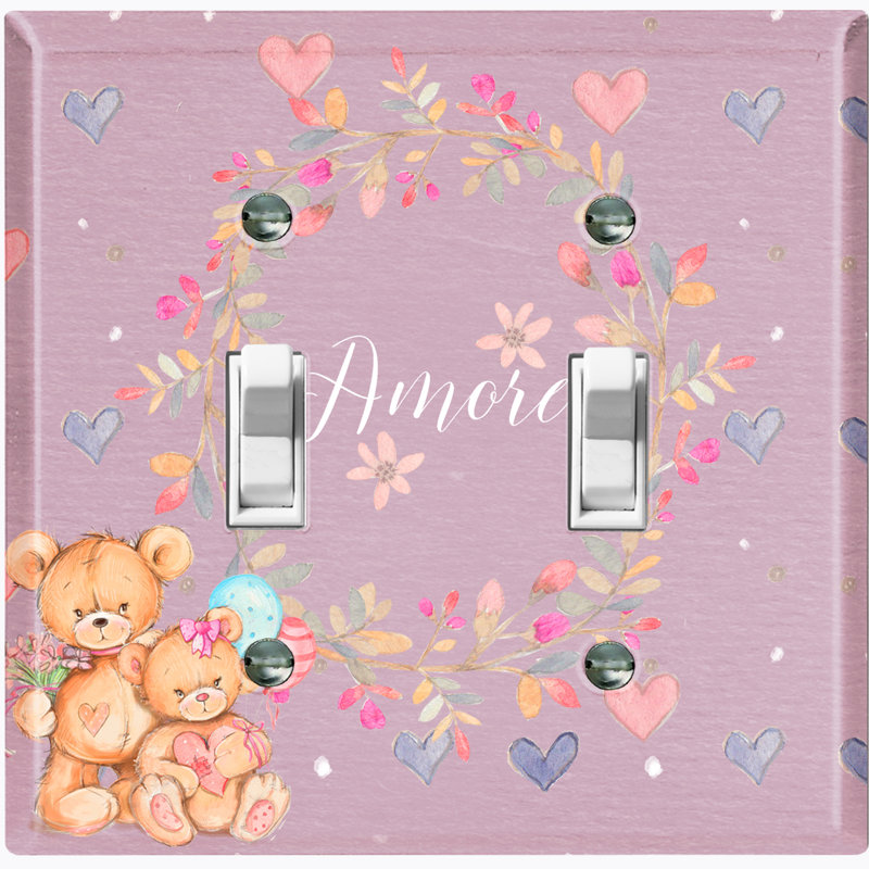 2 - Gang Toggle Light Switch Standard Wall Plate