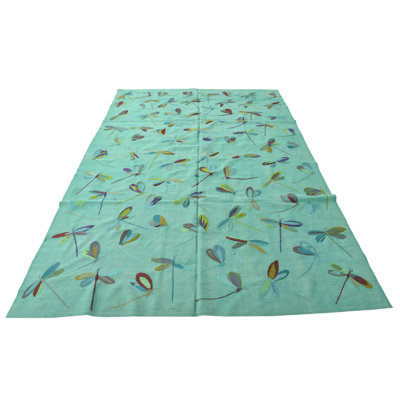 Tapis turquoise 6x9 Puleo