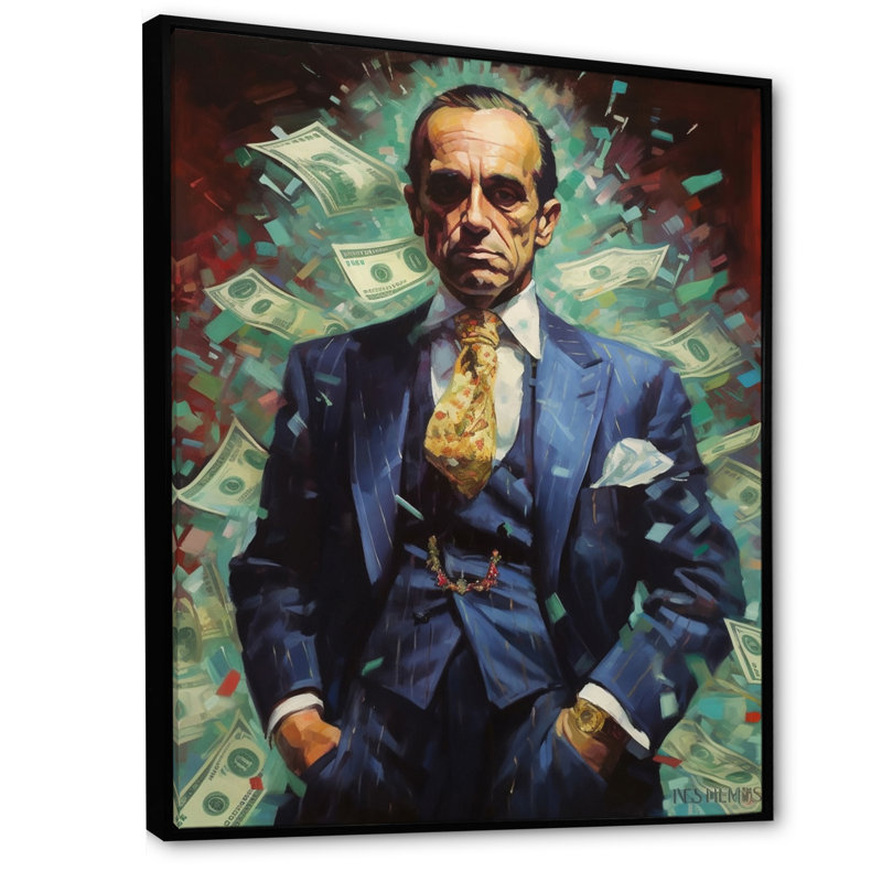 Iconic Pop Art I - reproduction sur toile, Cadre flottant noir, H 40 po x l 30 po x P 1,5 po