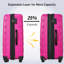 Valise Hardshell 4 pièces + valise à roulettes avec verrou TSA - 16 "+ 20" + 24 "+ 28" bagages-133052496