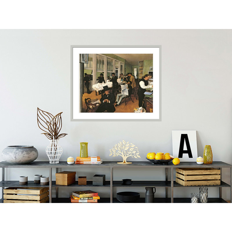 La cotonnade de la Nouvelle-Orléans par Edgar Degas, impression giclée encadrée, H 33,5 po x l 39,98 po