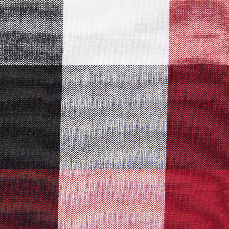 Betzaida Checkered 100% Cotton Table Runner, Cardinal Red, 14" L x 72" W