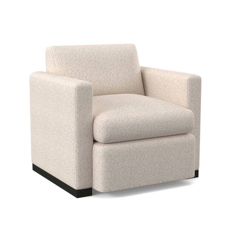 Chaise pivotante Ledger, 100 % polyester lin Elise, Espresso