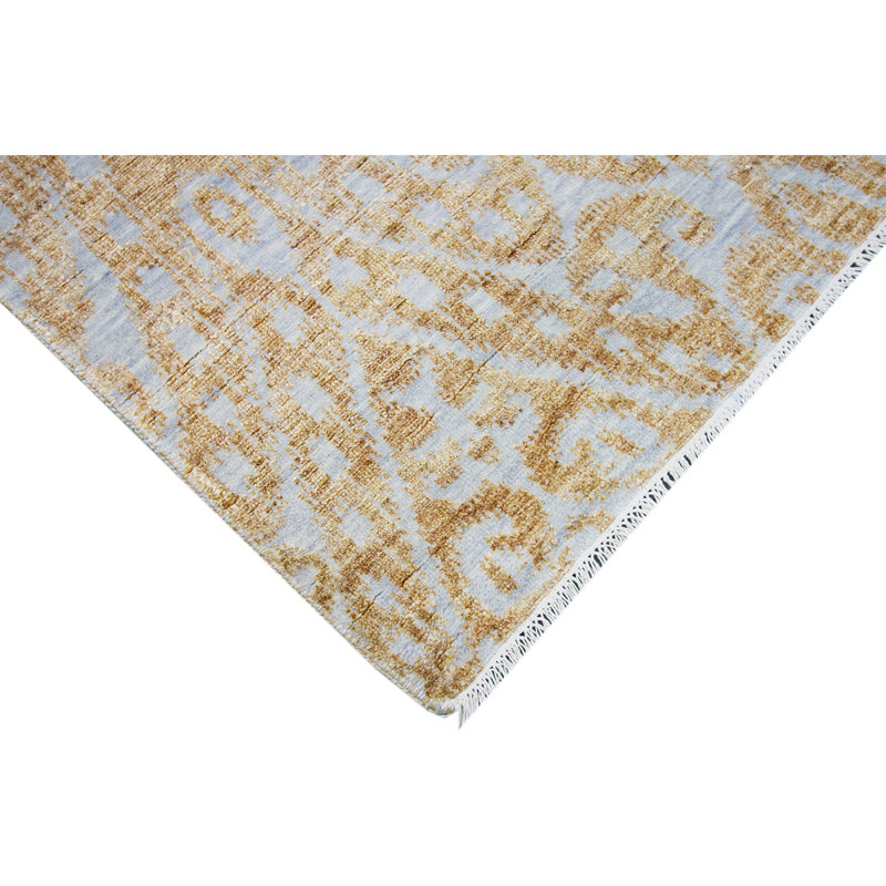 Ikat Area Rug in Gold, Rectangle 8' x 10'