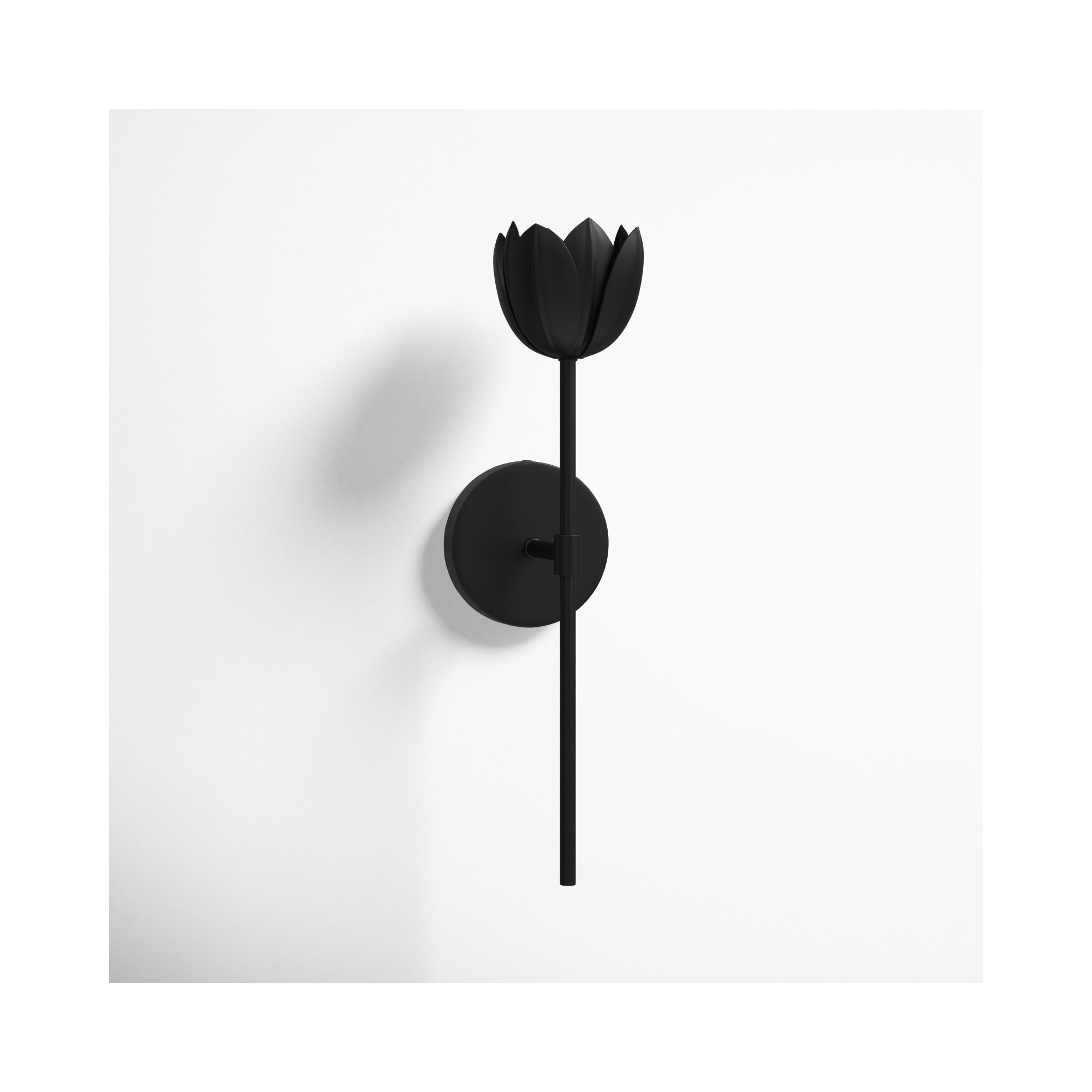 Dario 1-Light Dimmable LED Armed Sconce, Black