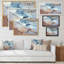 Impression de luxe sur toile marbrée bleue et grise-1877965357-1877965362