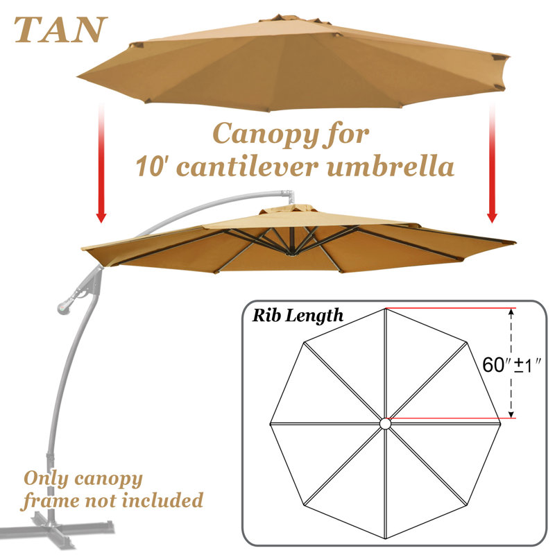 Housse pour parasol Atalaya, Brun clair