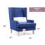 Élégante chaise longue à accoudoirs carrés
