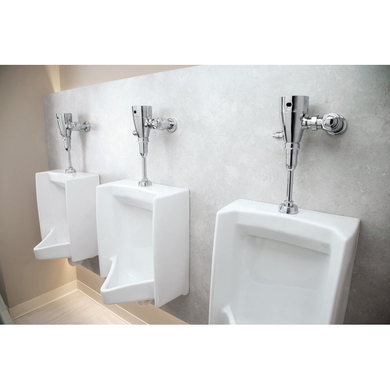 Chrome Battery Powered Sensor-Operated Flush Valve for Urinals