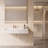 Juniper 30" Wall Mounted Solid Surface Floating Bathroom Sink with Concealed Drain Left Basin - White-70942138