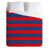 Rouge / rayures bleu marine