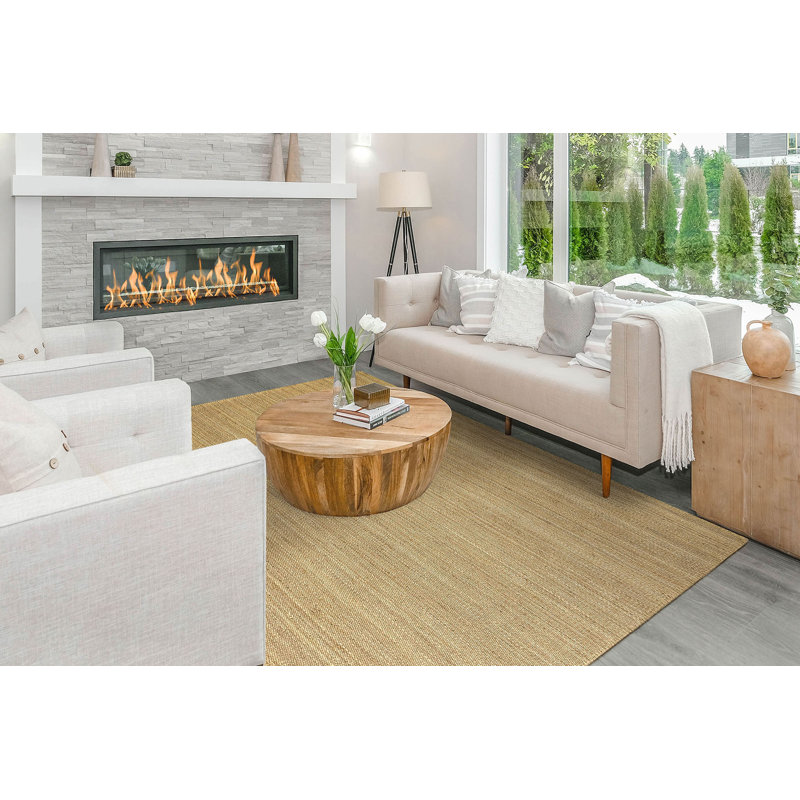 Comae Solid Colour Hand Woven Area Rug, Rectangle 220 x 360cm