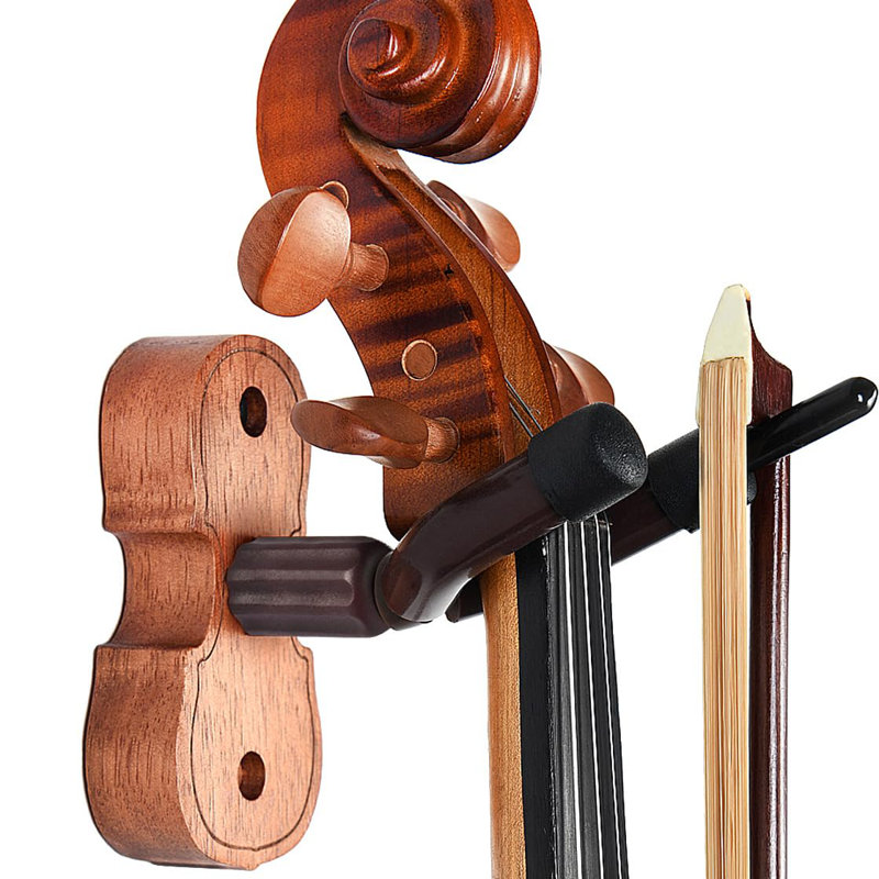 Support mural pour violon avec support pour arc