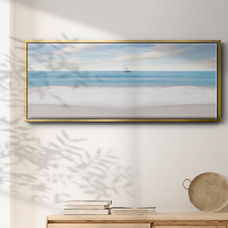 Plage - toile encadrée, H 20 po x l 50 po