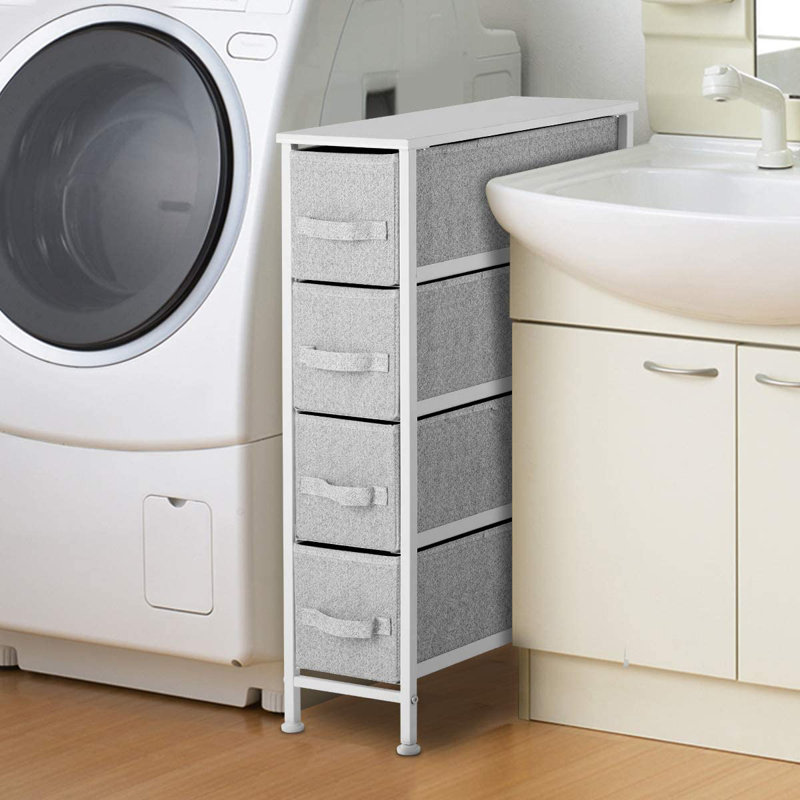 Commode 4 tiroirs H 19 po Hoghni, Gris
