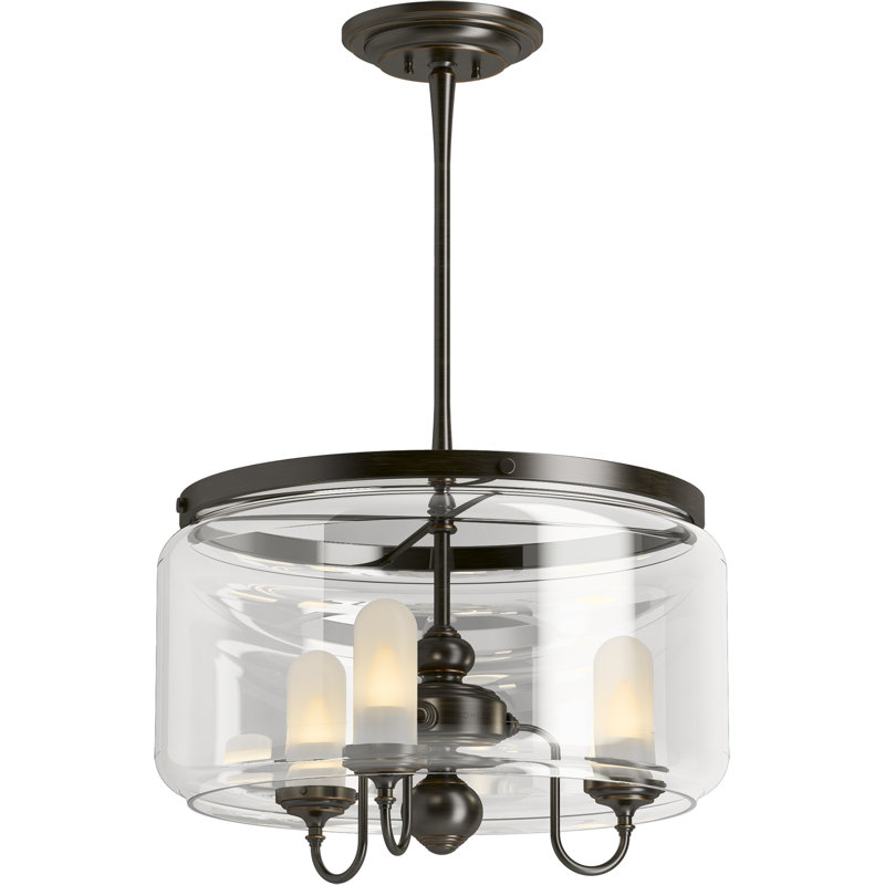 Artifacts 3 - Light Lantern Drum Chandelier, Oil Rubbed Bronze