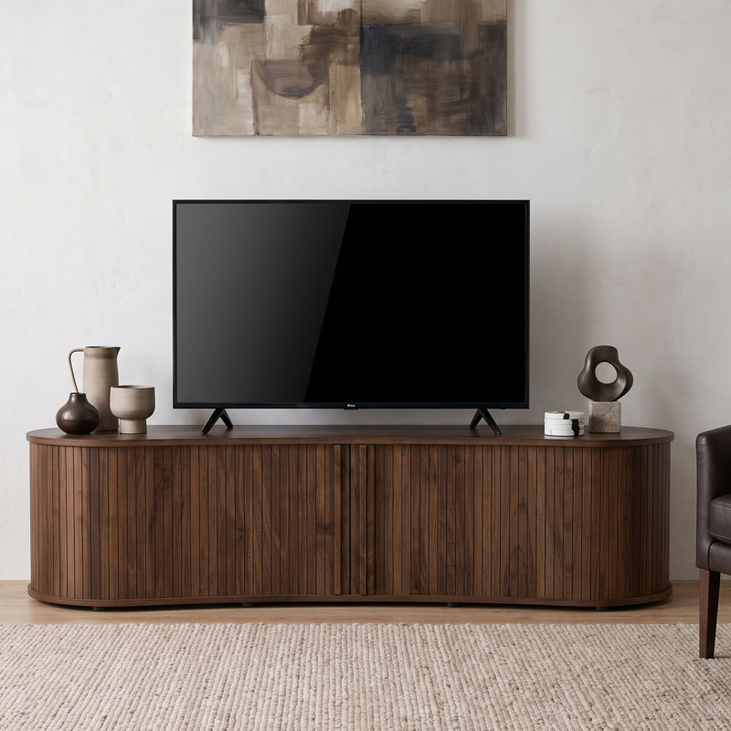 Flutoria Colluci Oval TV Unit, Royal Walnut