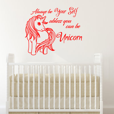 Décalcomanie murale chambre de bébé licorne