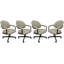4 chaises de salle à manger pivotantes en métal - Style M-70-129680735-72467241-72467237