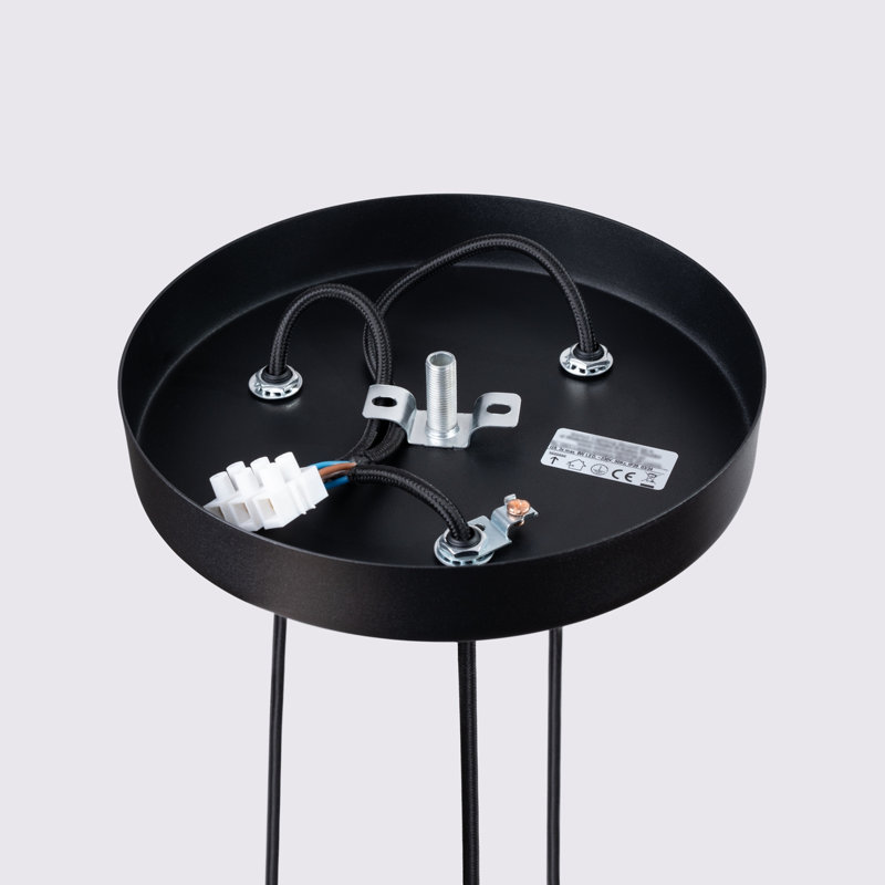 Bonina 3 - Light Brushed Nickel Pendant, Black