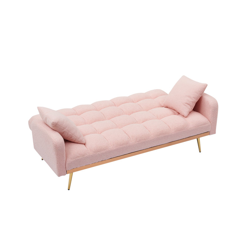 Canapé-lit convertible de 69 po avec futon, Pink