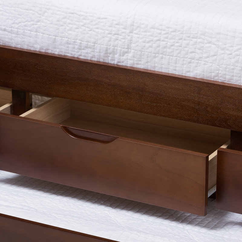 Lit de jour simple avec couchette Keighly, Noyer brun