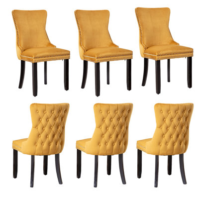 Meritxell Tufted Velvet Upholstered Back Parsons Chair Dining Chair(Set of 2)