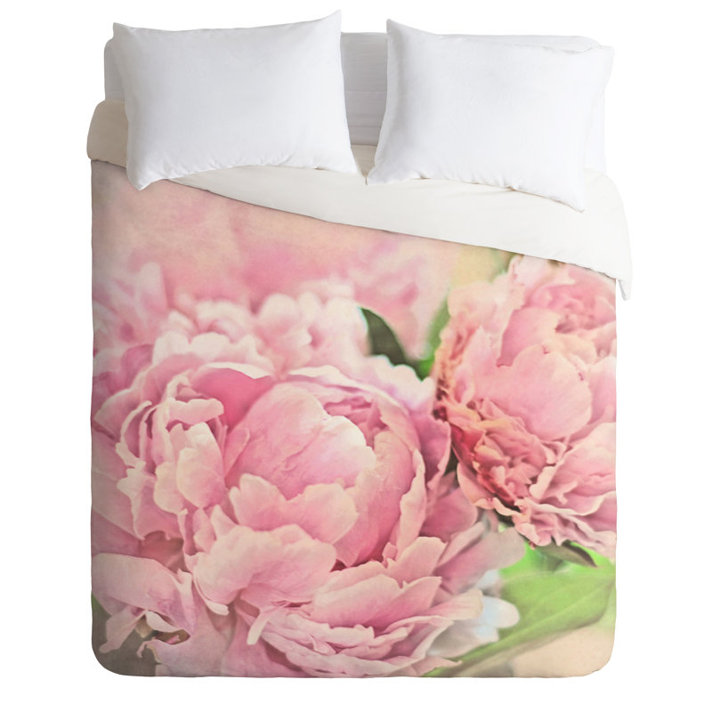 Housse de couette légère pivoines, Housse de couette pour lit simple