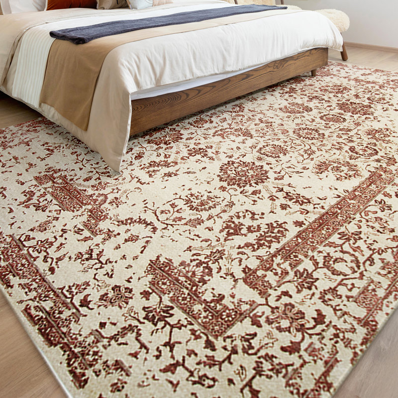 Tapis naturel / vin de haute qualité noué à la main, Rectangle 9 pi x 12 pi