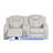 LED & Power Reclining Loveseat Made With Faux Leather In Ice