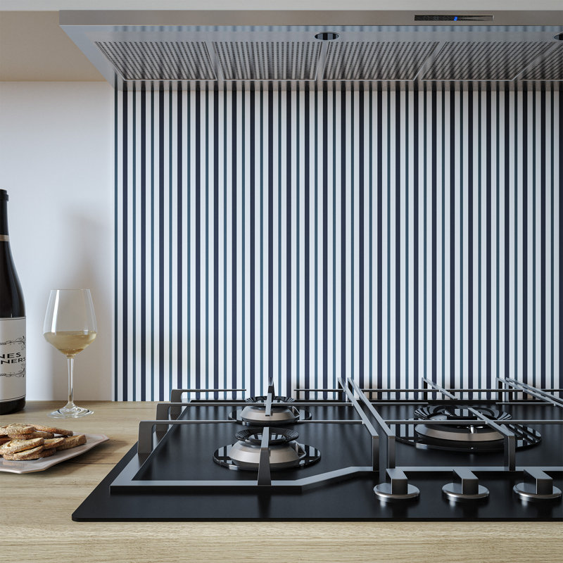 Sand Rhythm Aluminium Kitchen Splashback, 80 cm x 90 cm, Grey