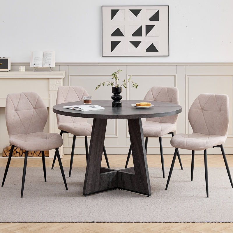 Dining Set, Beige, Black
