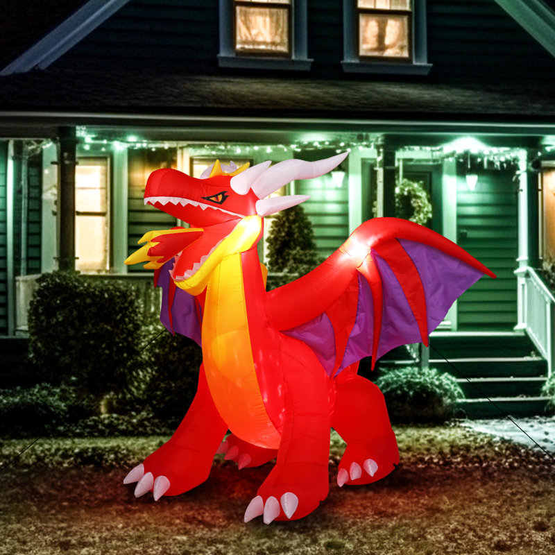 Dragon gonflable d'Halloween cracheur de feu