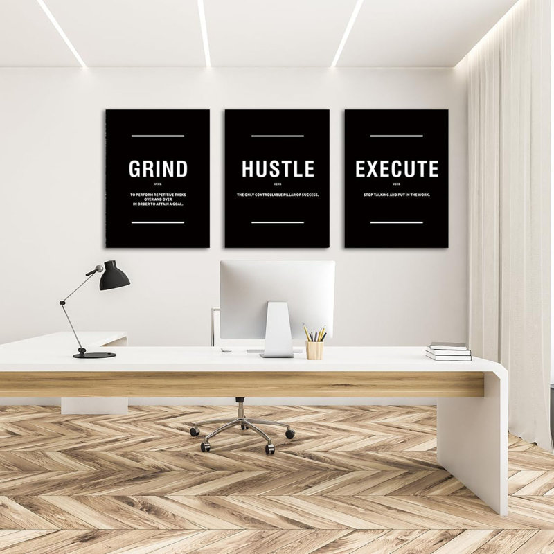3 Piece Wrapped Canvas Print, 40 cm H x 90 cm W