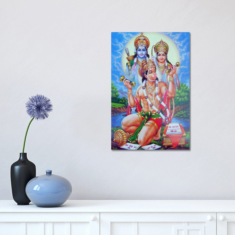 God Hanuman - Print on Canvas, 101.6 cm H x 66.04 cm W x 1.91 cm D, Wrapped Canvas
