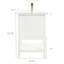 Meuble-lavabo de salle de bain blanc préassemblé en bois massif de 51 cm (20 po), lavabo en céramique intégrée, tablette réglable, pieds amovibles, fixation sur porte, idéal pour les petits espaces, profondeur 52 cm (20,47 po), largeur 48 cm (18,72 po).