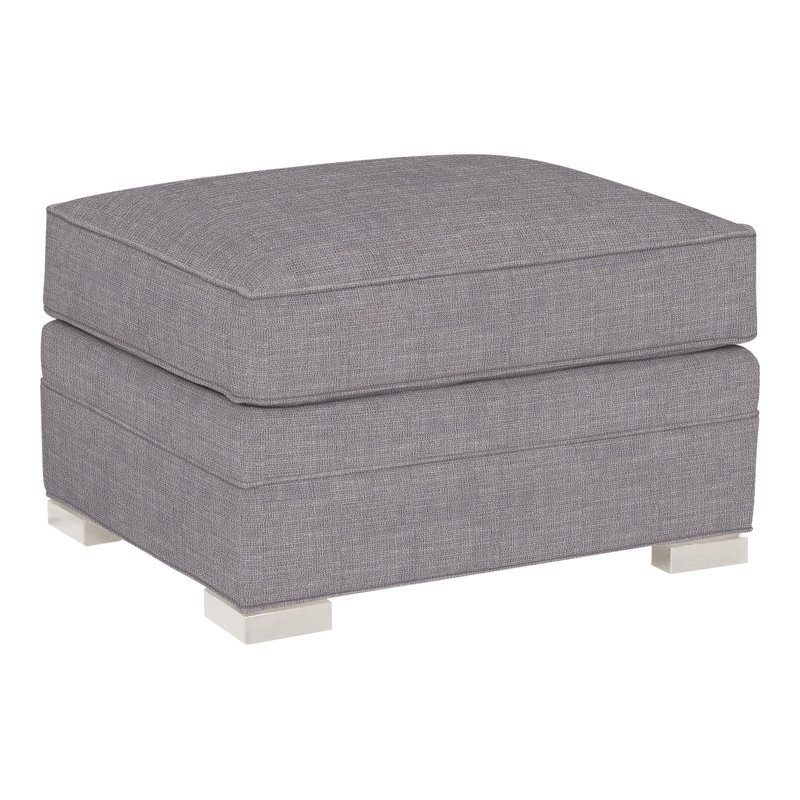 Davidson 28" Ottoman, Casa Blanca, Nomad Slate Crypton® Chenille