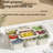 9 Compartments Snackle Box Container Divided Snack Box for Picnic Travel Party Entertaining