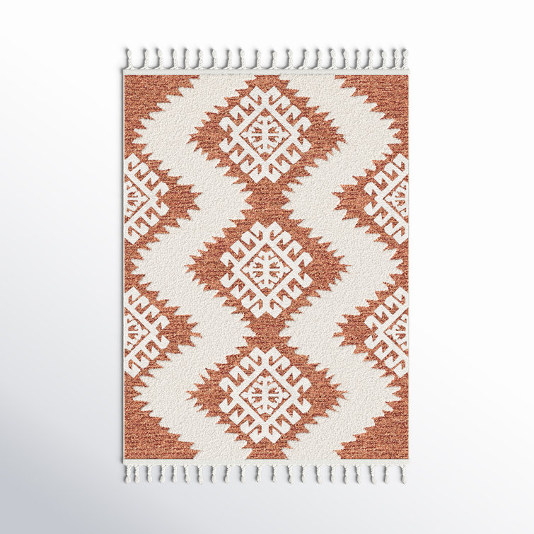 Demartino Southwestern Orange/Ivory Area Rug