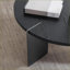 Table basse en bois de chêne noir pour le salon - Structure en métal robuste, écologique et facile à nettoyer-749388514