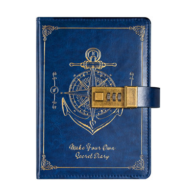 Retro codebook  Password Notebook With Lock B6 Leather Notebook Student High Appearance Diary Notebook Notes