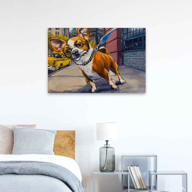 Fetch Cab - animaux, chiens, humour, art urbain, H 24 po x l 36 po