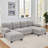 U-shaped Sectional Sofa With Dual Chaise Lounges, Storage Pockets And Armrest Pillows-950727183