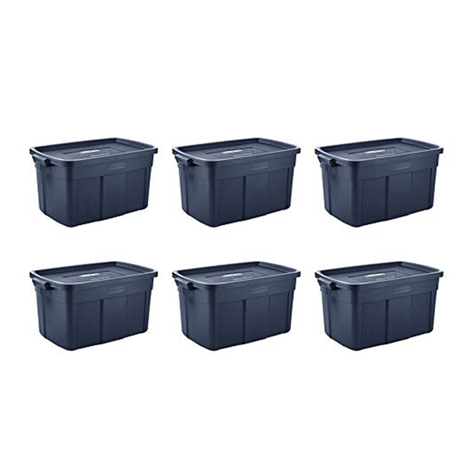 Rubbermaid Roughneck 3 Gal. Rugged Storage Tote Container, Blue (6