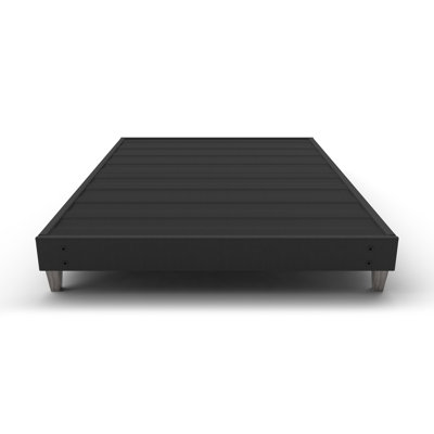 King Foundation Bed Frame - Easy Setup, Dark Grey, 6" Faux Legs Quick