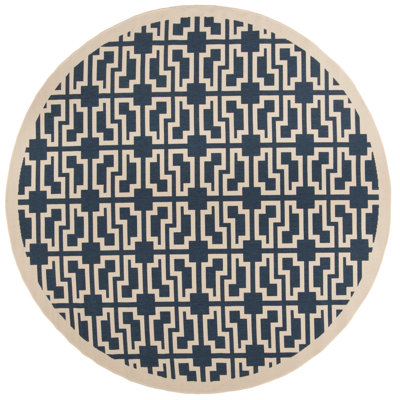 Tapis intérieur / extérieur bleu / beige Arneshia