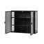 Armoire murale moderne 27,56 po à deux portes avec rangement à trois niveaux pour le vestibule-866605078