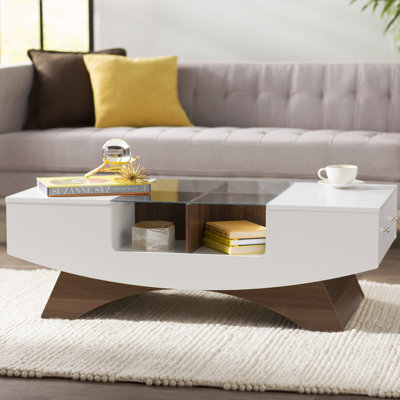 Madilyn Trestle Coffee Table with Storage