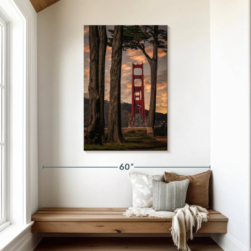 Lilie Golden Gate Through Trees, 45" H x 30" W